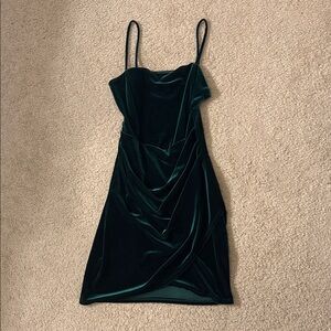 Windsor Dark Green Velvet Mini Dress